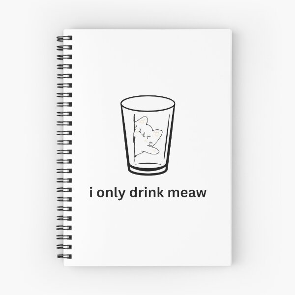 Item preview, I Only Drink Meaw Funny Cat Glass Milk Graphic designed and sold by 22ndOfOctoberr.