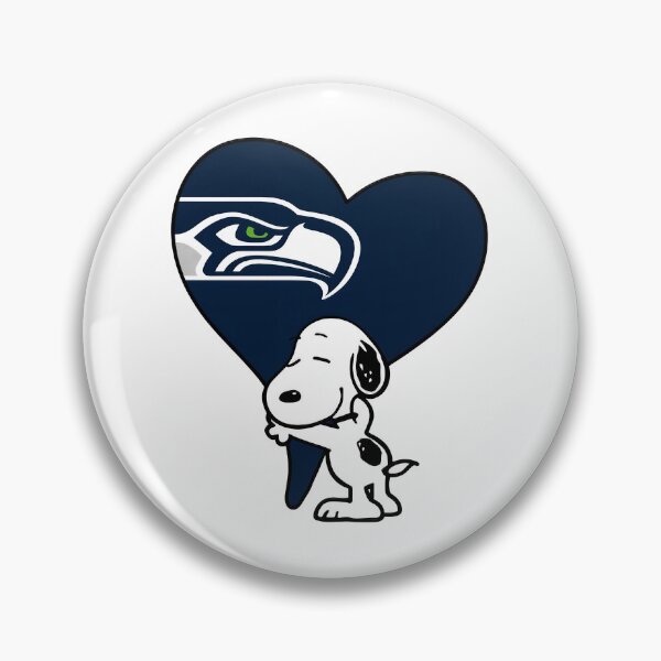 Item preview, Snoopy Hugging Seahawks Heart  designed and sold by PlayfuCritters.