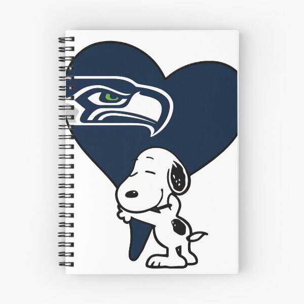 Item preview, Snoopy Hugging Seahawks Heart  designed and sold by PlayfuCritters.