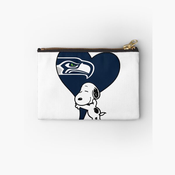 Item preview, Snoopy Hugging Seahawks Heart  designed and sold by PlayfuCritters.