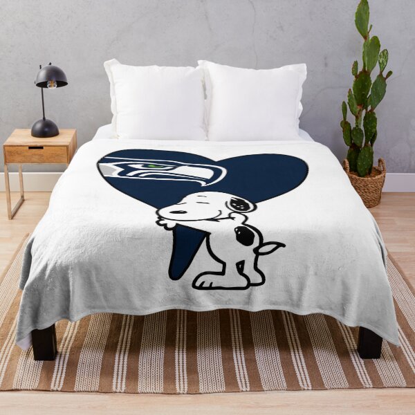 Item preview, Snoopy Hugging Seahawks Heart designed and sold by PlayfuCritters.