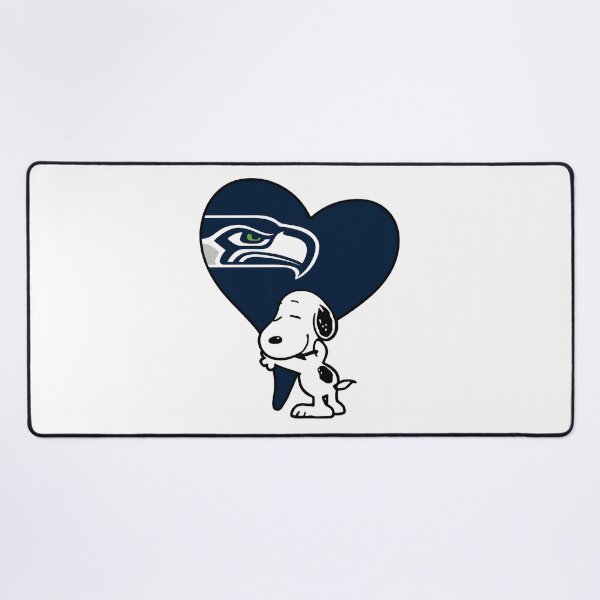 Item preview, Snoopy Hugging Seahawks Heart designed and sold by PlayfuCritters.