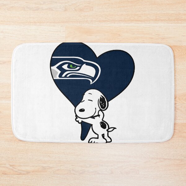Item preview, Snoopy Hugging Seahawks Heart  designed and sold by PlayfuCritters.