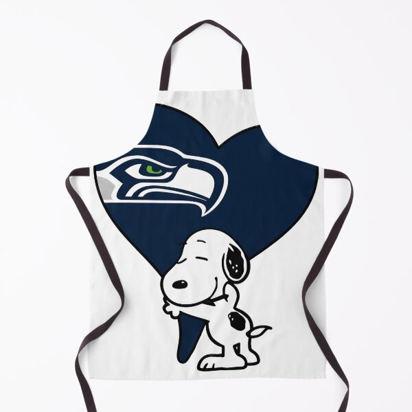 Item preview, Snoopy Hugging Seahawks Heart designed and sold by PlayfuCritters.