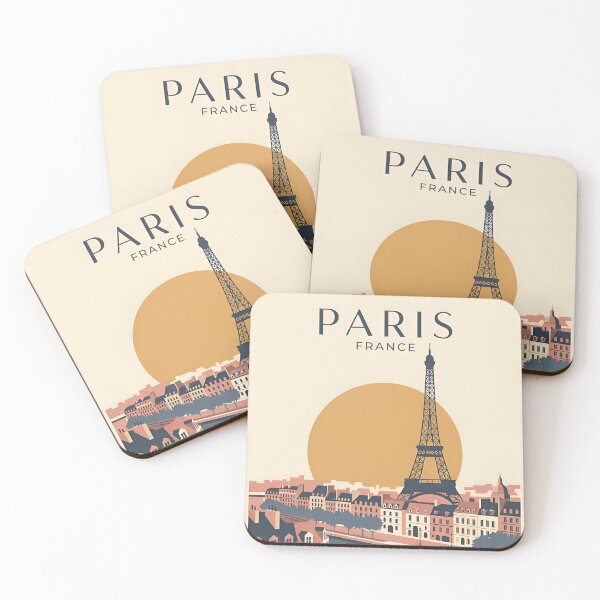 Item preview, Paris France Vintage Travel Poster - Minimalist Eiffel Tower Art Print designed and sold by DuckOddity.