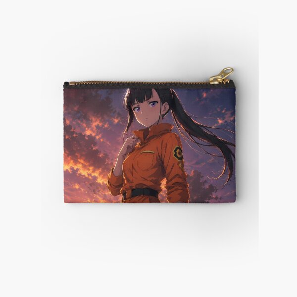Item preview, Oze Maki Fire Force Orange Uniform Against Dramatic Sunset Rooftop designed and sold by SolenneAzur.