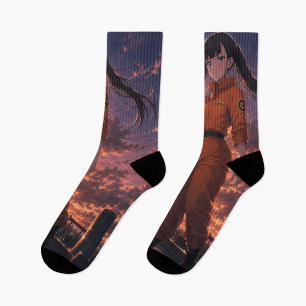 Item preview, Oze Maki Fire Force Orange Uniform Against Dramatic Sunset Rooftop designed and sold by SolenneAzur.