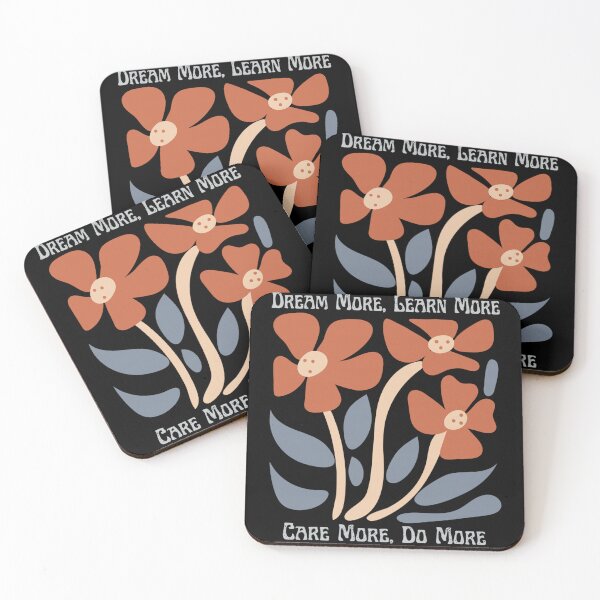 Item preview, Dream More Learn More Care More Do More Floral Inspirational designed and sold by AmberWild.
