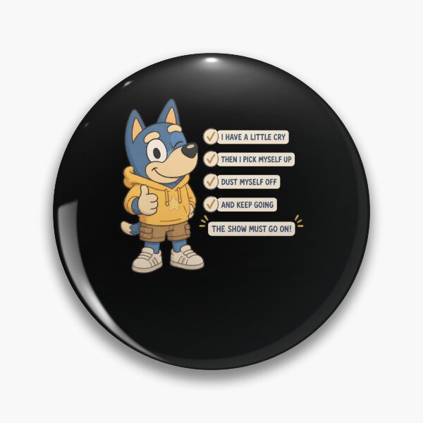 Item preview, Bingo Bluey Show Must Go On Motivational Dog designed and sold by visionnen.