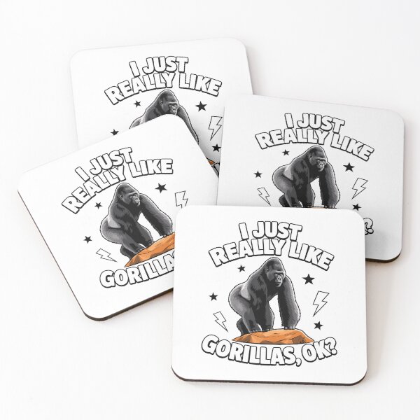 Item preview, I Just Really Like Gorillas designed and sold by DarbyIlStudio.