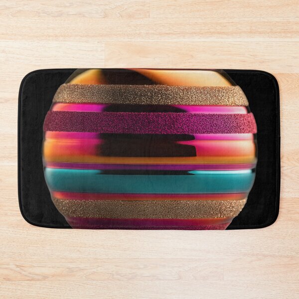 Item preview, Vibrant Striped Metallic Christmas Bauble Ornament designed and sold by colorful-white.