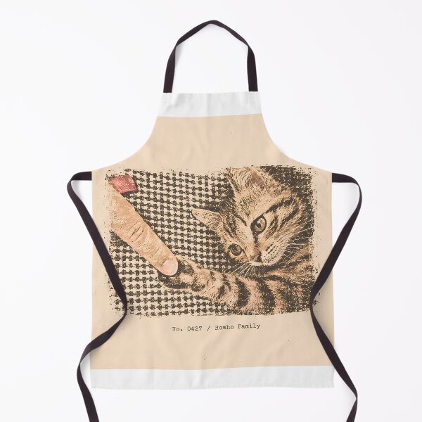 Item preview, Tabby Kitten Touching Finger: Vintage Linocut designed and sold by HowHoFamily.