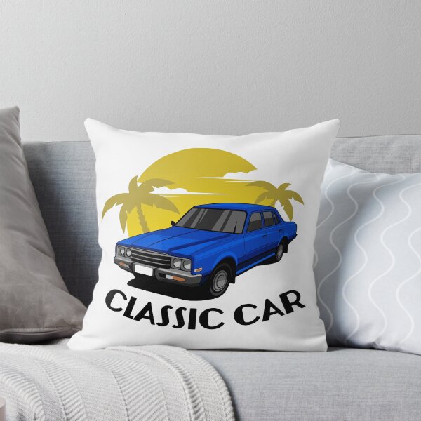 Item preview, Vintage Blue Classic Car Retro Tropical Sunset designed and sold by wisnubayuaji.