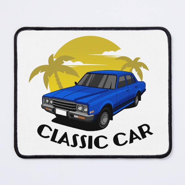 Item preview, Vintage Blue Classic Car Retro Tropical Sunset designed and sold by wisnubayuaji.