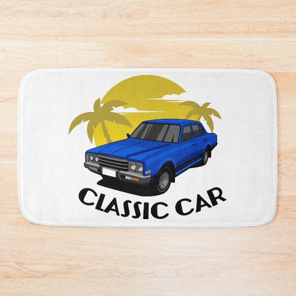 Item preview, Vintage Blue Classic Car Retro Tropical Sunset designed and sold by wisnubayuaji.