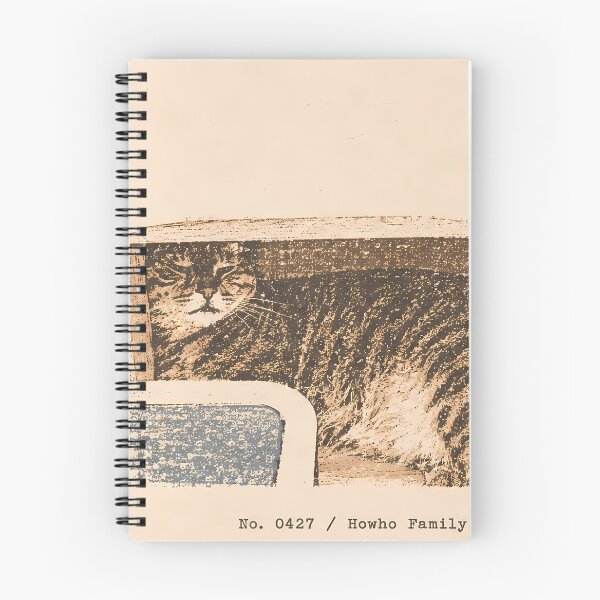 Item preview, Sleepy Tabby Cat in Box: Vintage Linocut designed and sold by HowHoFamily.