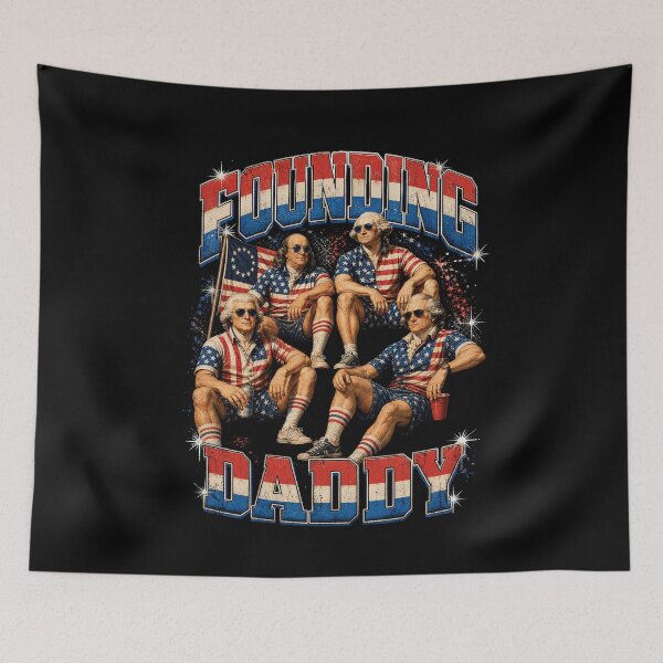 Item preview, Founding Daddy Funny American History Meme Retro 4th Of July Design designed and sold by Fatherday.