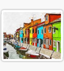 Burano, Italy Sticker