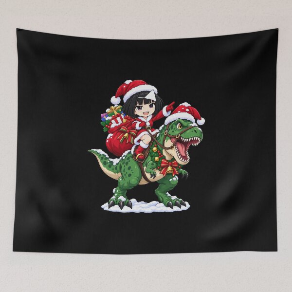 Item preview, Nora Noragami Christmas T Rex Riding Chibi designed and sold by SolenneAzur.