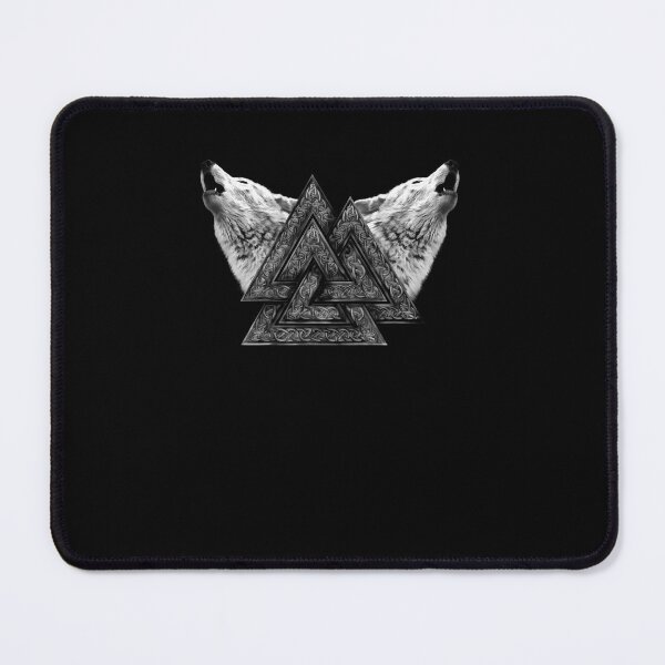 Item preview, Valknut Symbol And Wolves designed and sold by gellesarbur.