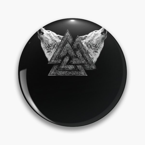 Item preview, Valknut Symbol And Wolves designed and sold by gellesarbur.