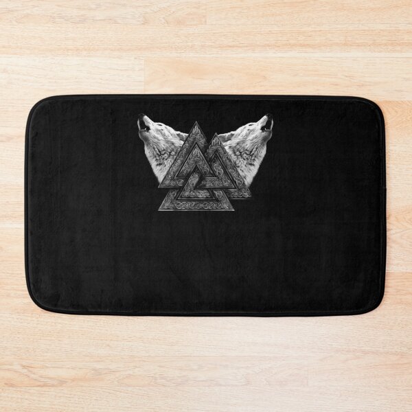 Item preview, Valknut Symbol And Wolves designed and sold by gellesarbur.