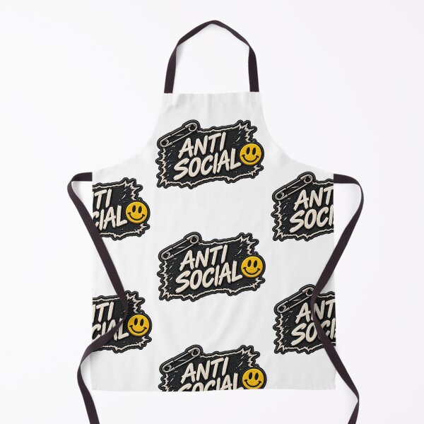 Item preview, Anti Social – Funny Introvert Smiley Punk Patch designed and sold by Abidel.