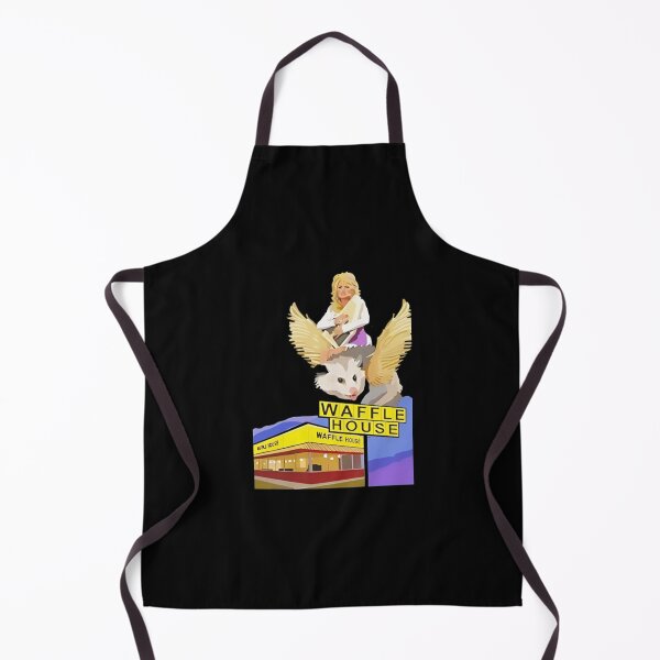Item preview, dolly parton riding a winged possum over waffle house designed and sold by LeslieDawn9.