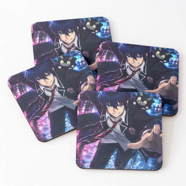 Item preview, Rin Okumura Blue Exorcist Neon Rain Chase with Kuro designed and sold by SolenneAzur.