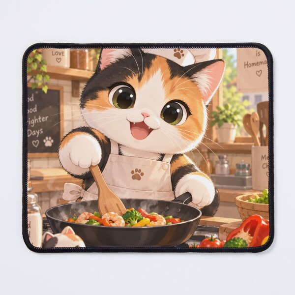 Item preview, Kitten & Cooking designed and sold by BlackDotBunny.