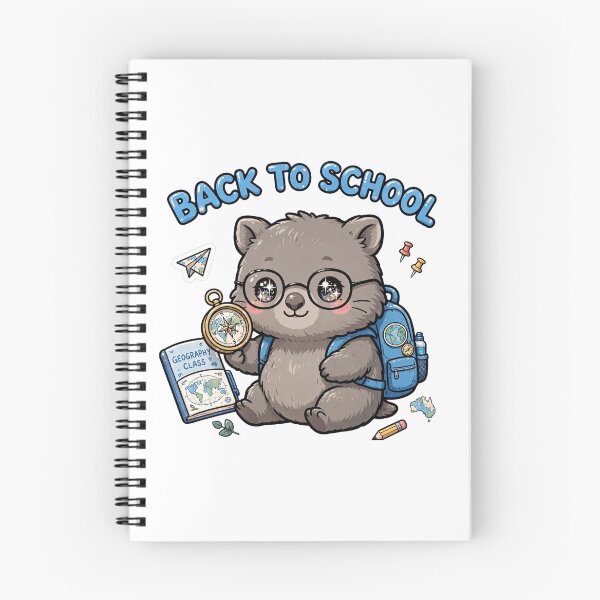 Item preview, Back To School Geography Wombat designed and sold by Wildlife-Walk.