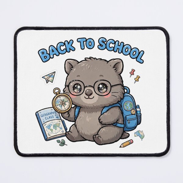 Item preview, Back To School Geography Wombat designed and sold by Wildlife-Walk.