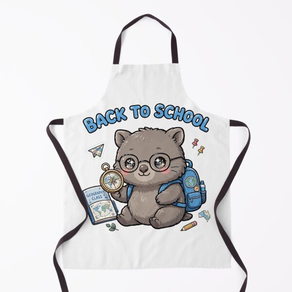 Item preview, Back To School Geography Wombat designed and sold by Wildlife-Walk.