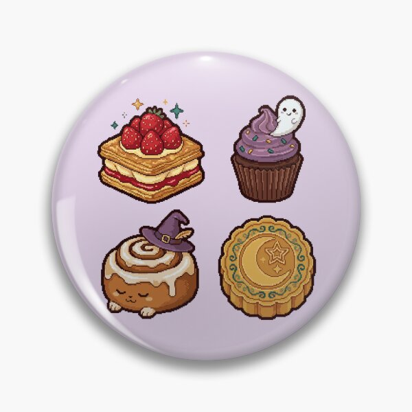 Item preview, Kawaii Spooky Dessert Sticker Collection designed and sold by PixelBrujeria.