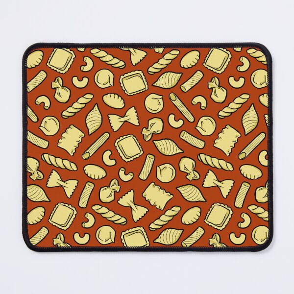 Item preview, Hand drawn pasta shapes on deep red background designed and sold by HappyHannahArt.