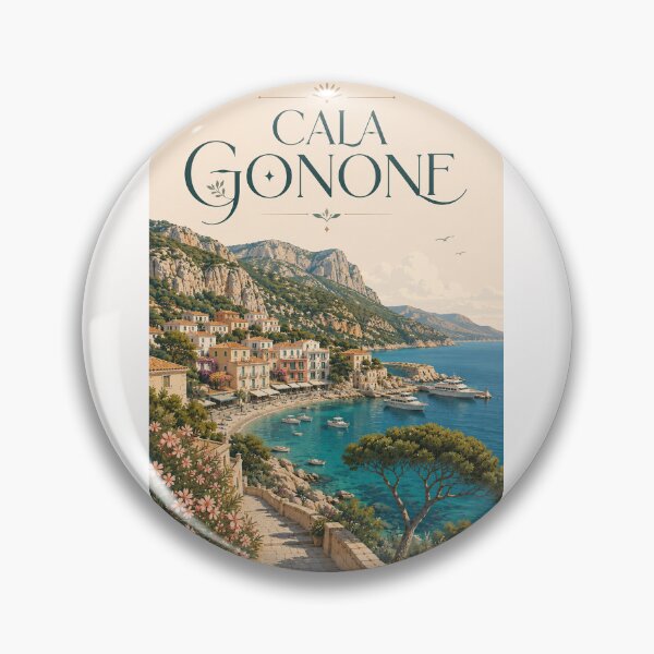 Item preview, Cala Gonone Sardinia Mediterranean Cliffs and Harbor designed and sold by Places On Earth.