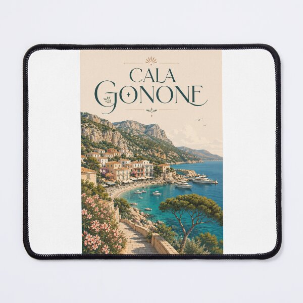 Item preview, Cala Gonone Sardinia Mediterranean Cliffs and Harbor designed and sold by Places On Earth.