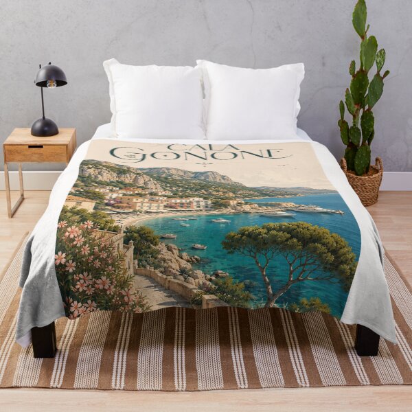 Item preview, Cala Gonone Sardinia Mediterranean Cliffs and Harbor designed and sold by Places On Earth.