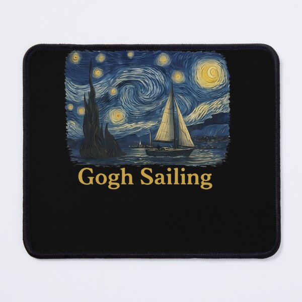 Item preview, Gogh Sailing Sailor Sailboat Van Gogh Boating Starry Night designed and sold by PaigeWoodShop.