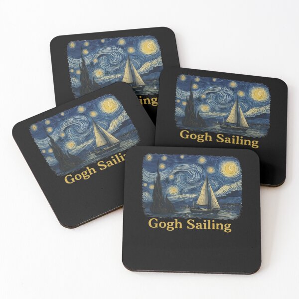 Item preview, Gogh Sailing Sailor Sailboat Van Gogh Boating Starry Night designed and sold by PaigeWoodShop.