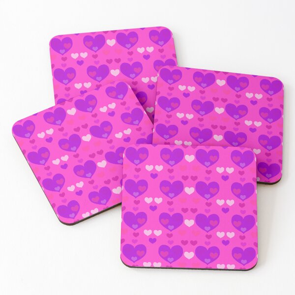 Item preview, Cute pink and purple heart seamless pattern background designed and sold by Aesthetic shapes design.