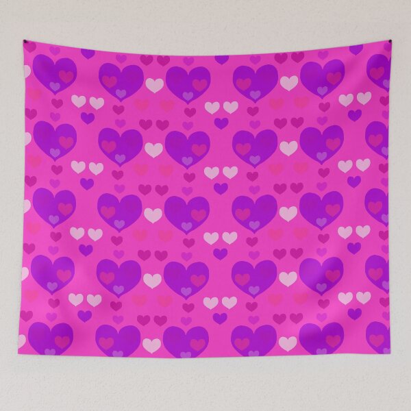 Item preview, Cute pink and purple heart seamless pattern background designed and sold by Aesthetic shapes design.