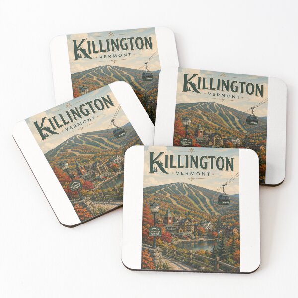 Item preview, Killington Vermont Mountain Village and Autumn Gondola designed and sold by Places On Earth.