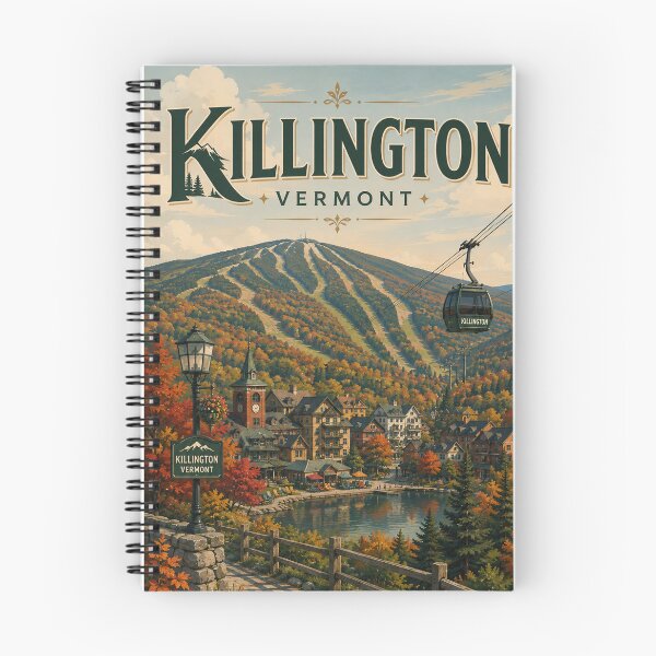 Item preview, Killington Vermont Mountain Village and Autumn Gondola designed and sold by Places On Earth.