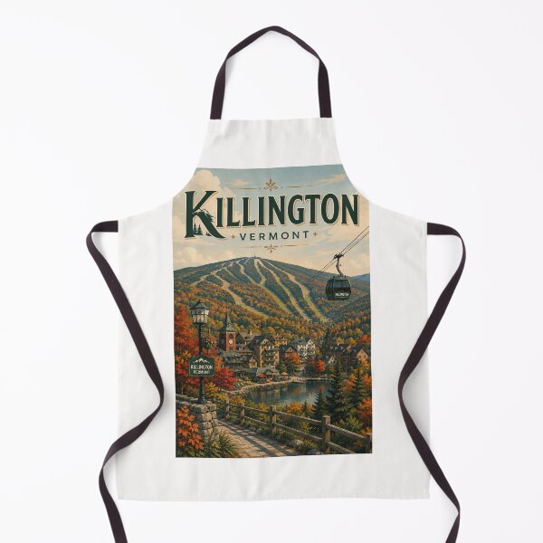 Item preview, Killington Vermont Mountain Village and Autumn Gondola designed and sold by Places On Earth.