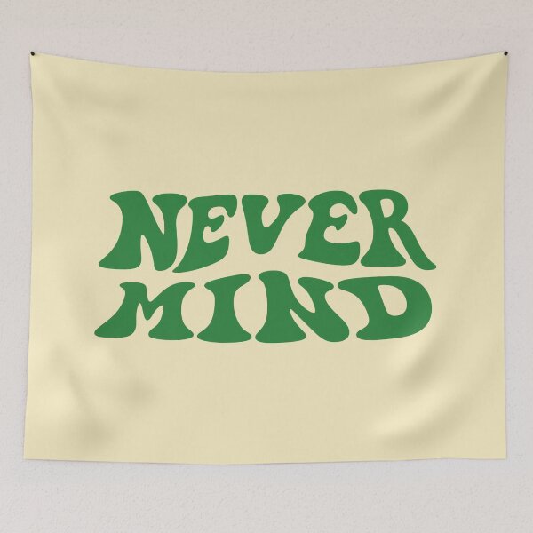 Item preview, Retro Never mind Green Groovy Typography designed and sold by Vicky021.