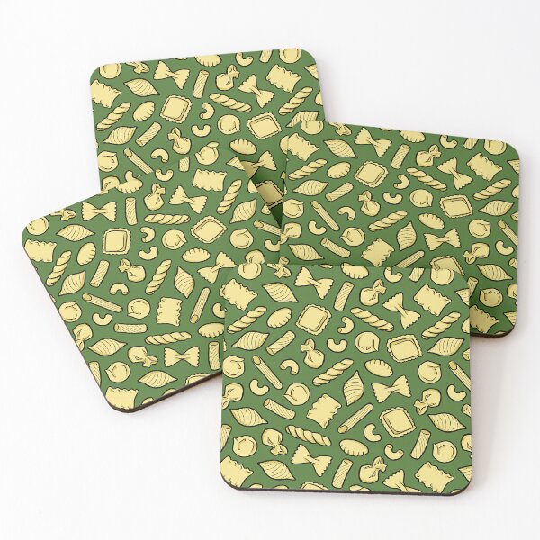 Item preview, Copy of Hand drawn pasta shapes on green background designed and sold by HappyHannahArt.