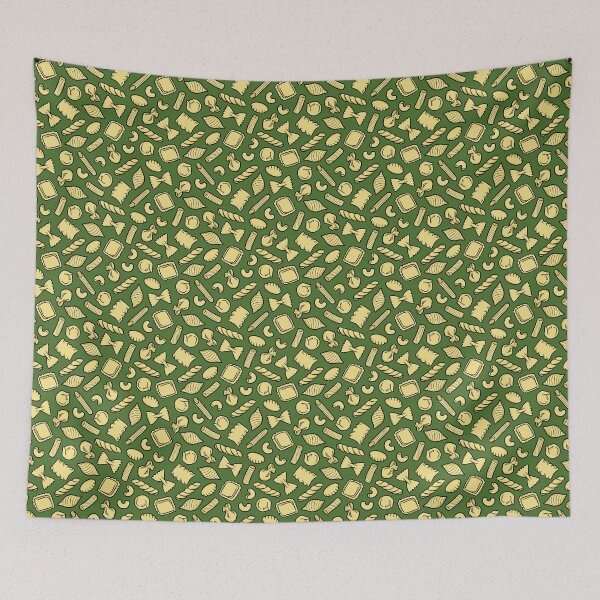 Item preview, Copy of Hand drawn pasta shapes on green background designed and sold by HappyHannahArt.