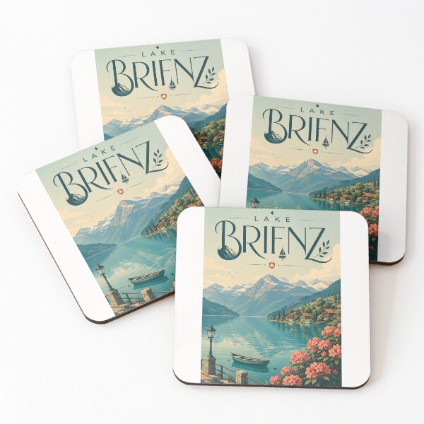 Item preview, Lake Brienz Switzerland Alpine Waterfront and Bernese Oberland Mountains designed and sold by Places On Earth.