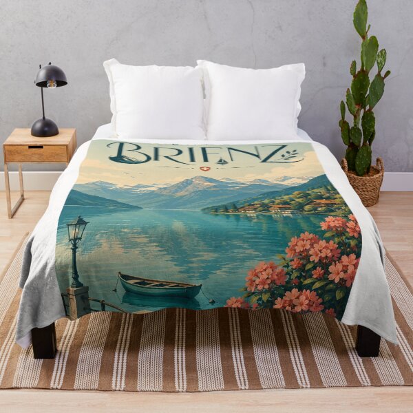 Item preview, Lake Brienz Switzerland Alpine Waterfront and Bernese Oberland Mountains designed and sold by Places On Earth.